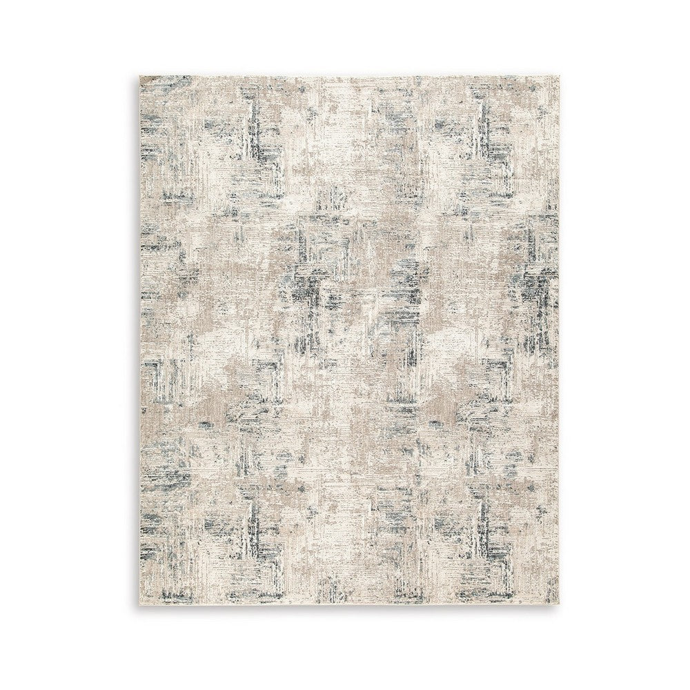 Toer 8 x 10 Large Area Rug, Abstract Impression Art, Machine Woven