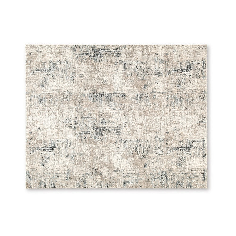 Toer 8 x 10 Large Area Rug, Abstract Impression Art, Machine Woven