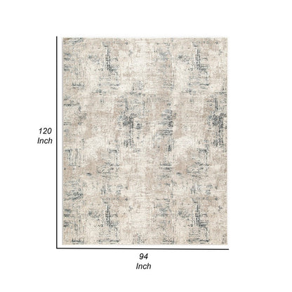 Toer 8 x 10 Large Area Rug, Abstract Impression Art, Machine Woven