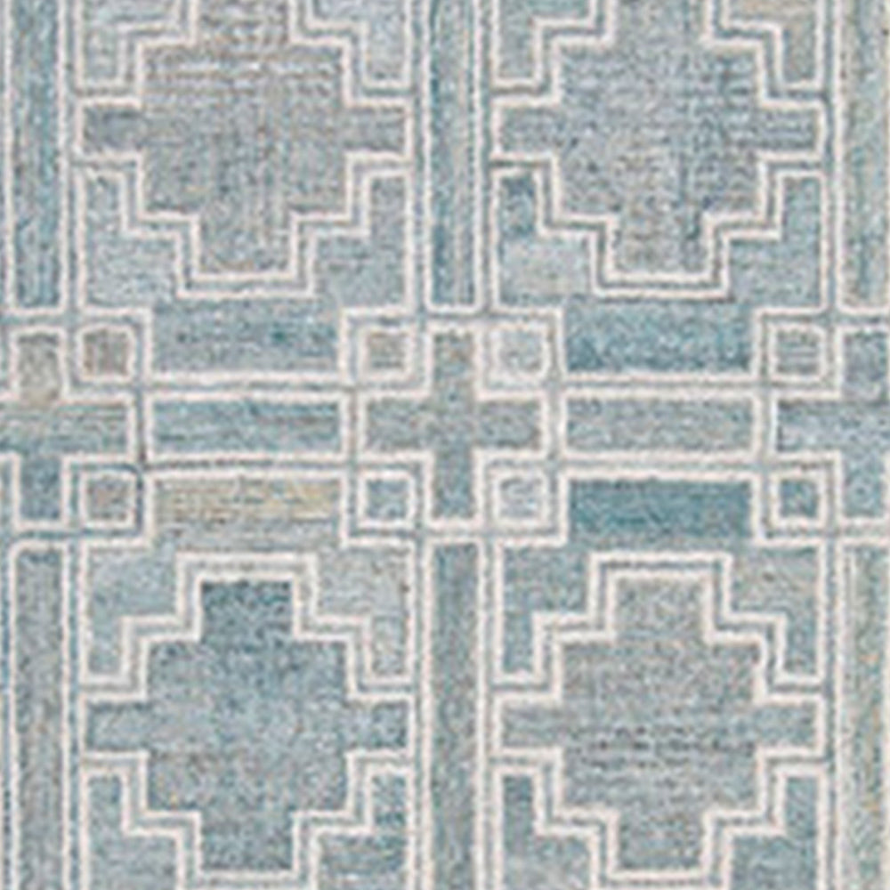 Lesy 5 x 7 Medium Area Rug, Hand Tufted Geometric Design, Gray