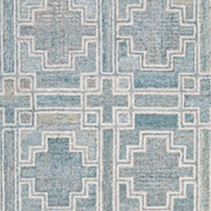 Lesy 5 x 7 Medium Area Rug, Hand Tufted Geometric Design, Gray