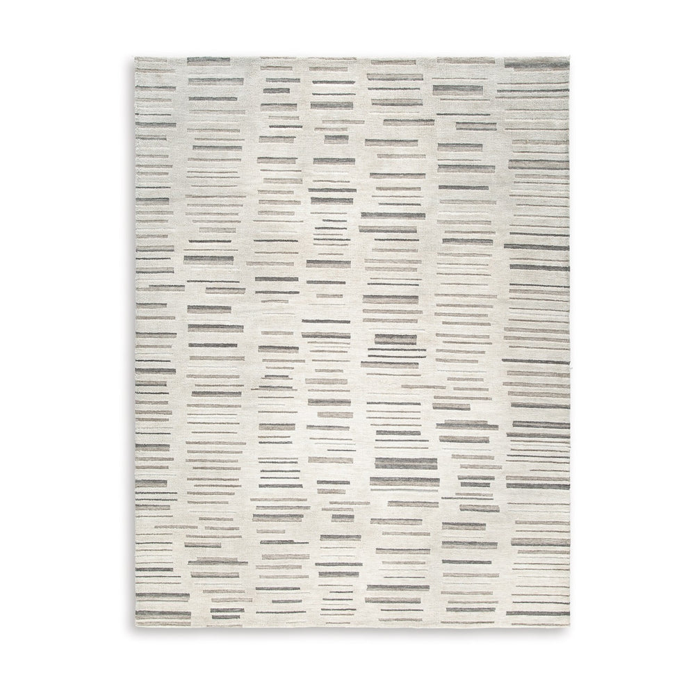 Meaw 8 x 10 Large Area Rug, Abstract Stripe Design