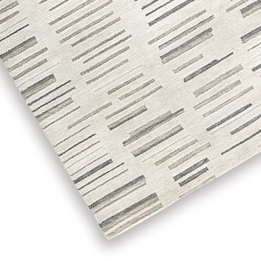 Meaw 8 x 10 Large Area Rug, Abstract Stripe Design