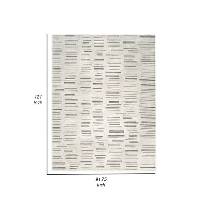 Meaw 8 x 10 Large Area Rug, Abstract Stripe Design