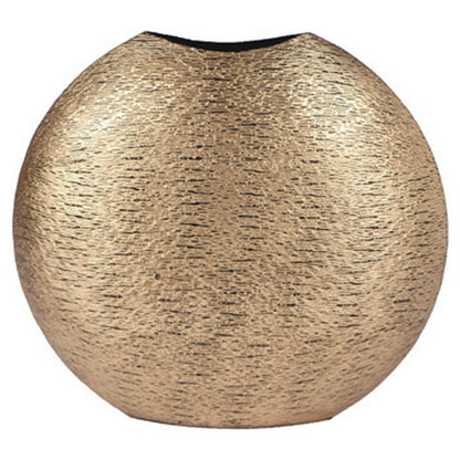 Bier Accent Flower Vase, Tabletop Decor, Gold and Black Textured Finish
