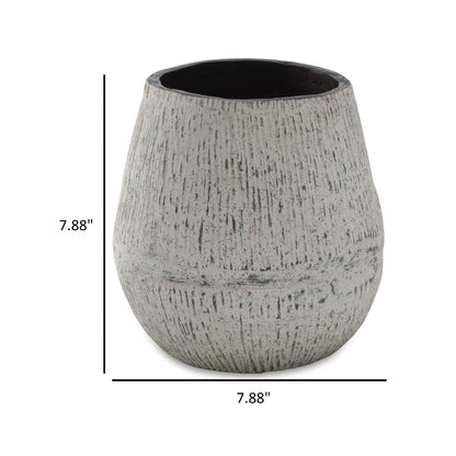 Mony 10 Inch Tabletop Decorative Flower Vase, Home Accessory, White Brown