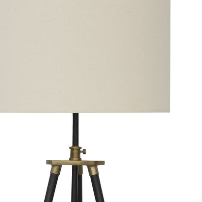 Egan 71 Inch Floor Lamp, White Drum Shade and Classic Tripod Metal Base