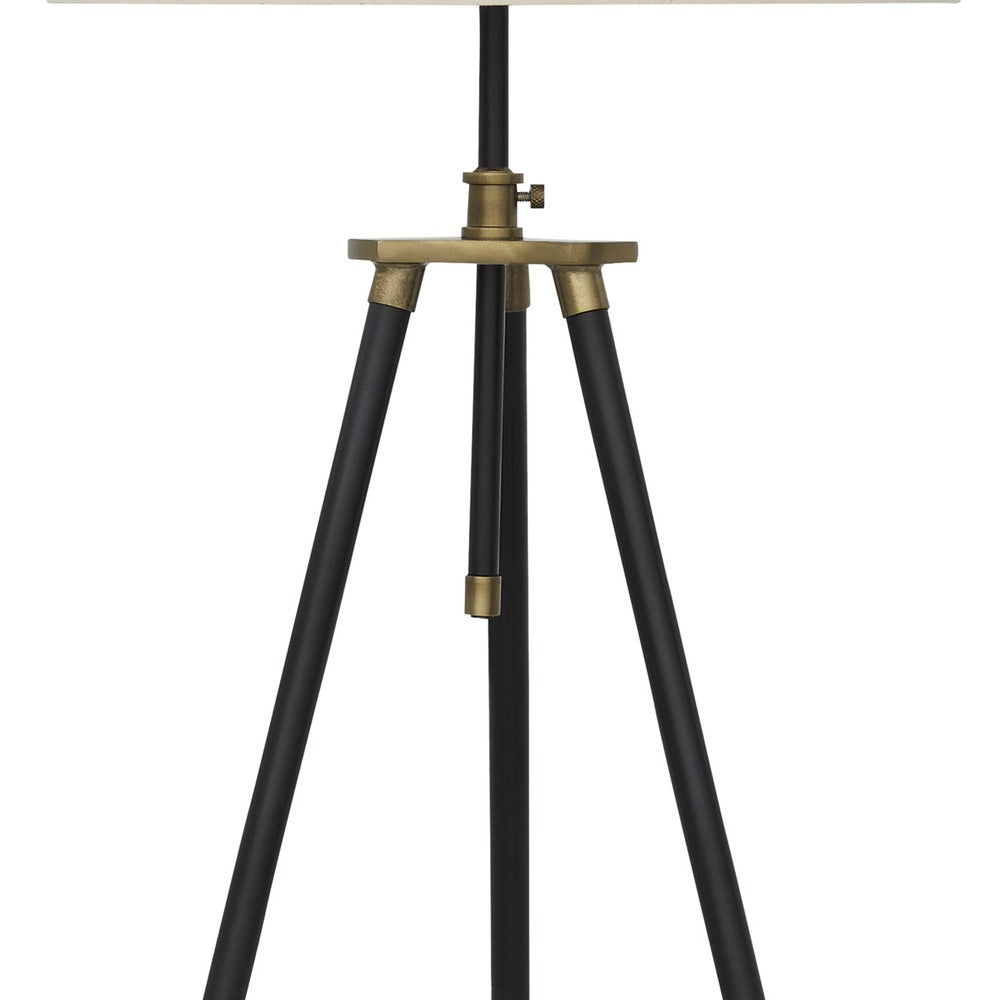 Egan 71 Inch Floor Lamp, White Drum Shade and Classic Tripod Metal Base