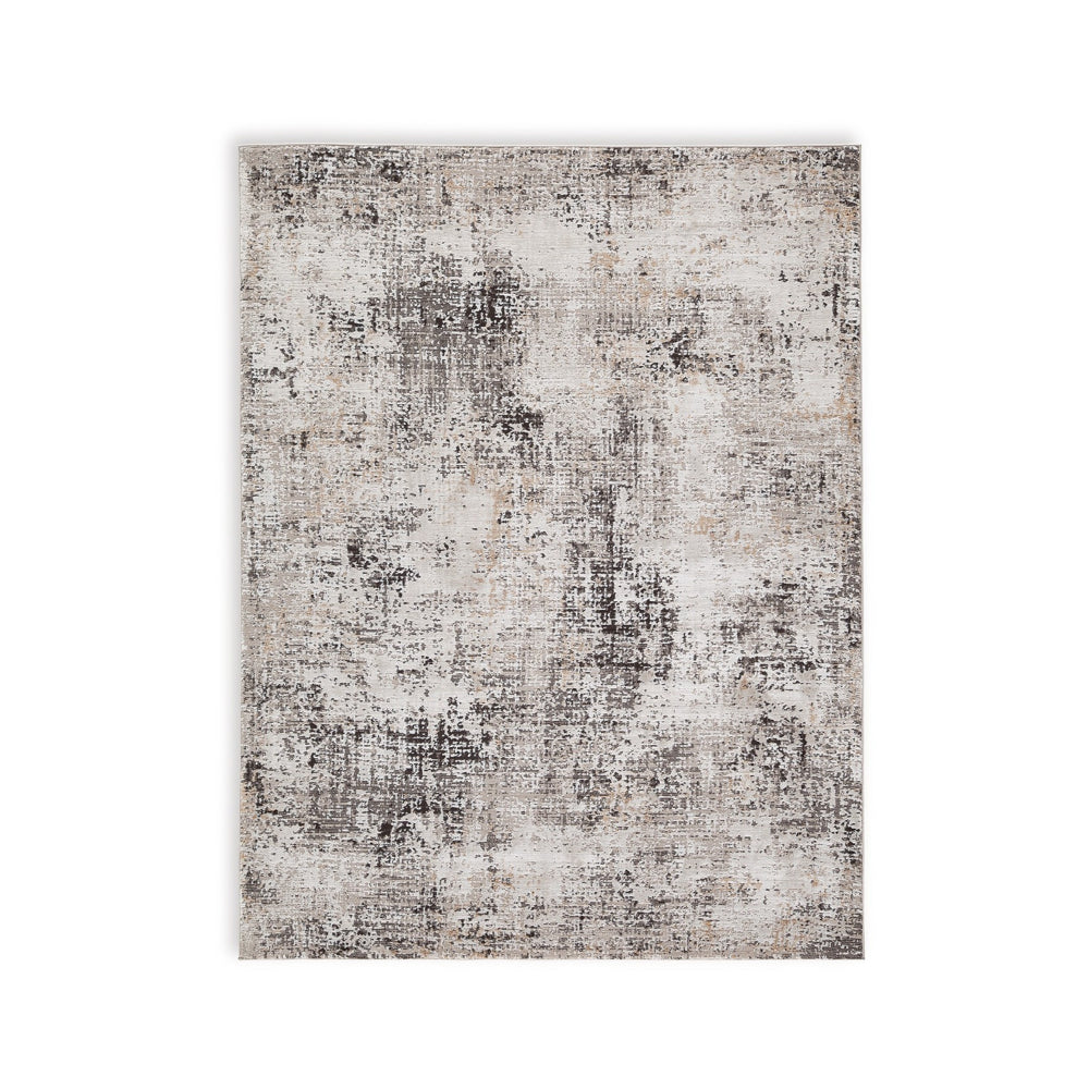 Elanor 5 x 7 Area Rug, Modern Abstract Design, Gray Polyester