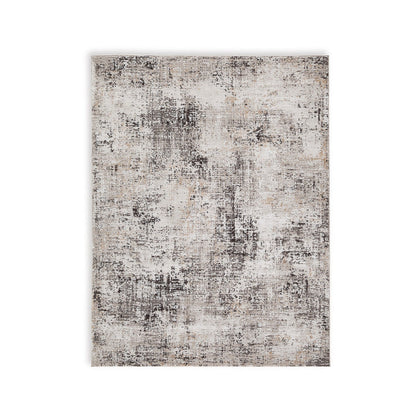 Elanor 5 x 7 Area Rug, Modern Abstract Design, Gray Polyester