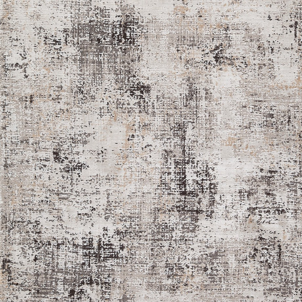 Elanor 5 x 7 Area Rug, Modern Abstract Design, Gray Polyester