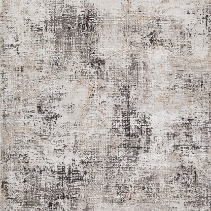 Elanor 5 x 7 Area Rug, Modern Abstract Design, Gray Polyester