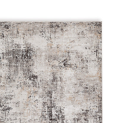 Elanor 5 x 7 Area Rug, Modern Abstract Design, Gray Polyester