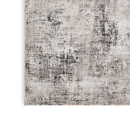 Elanor 5 x 7 Area Rug, Modern Abstract Design, Gray Polyester