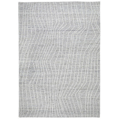 Monty 5 x 7 Area Rug, Abstract Pattern, Gray, Ivory Polyester