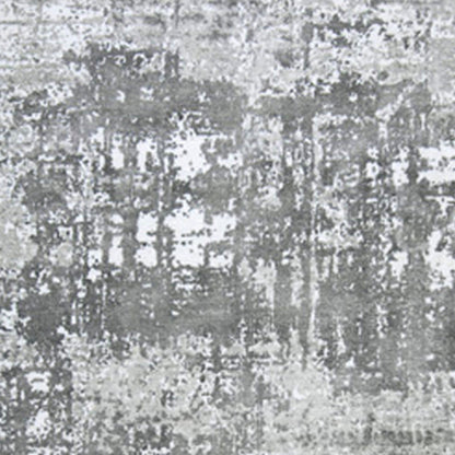 Monty 5 x 7 Area Rug, Abstract Pattern, Gray, Ivory Polyester