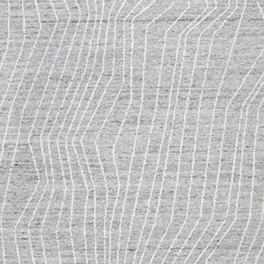 Veer 5 x 7 Area Rug, Linear Abstract Pattern, Polyester, Wool, Gray