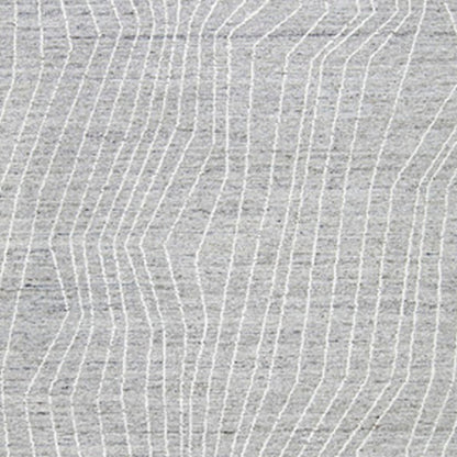 Veer 5 x 7 Area Rug, Linear Abstract Pattern, Polyester, Wool, Gray