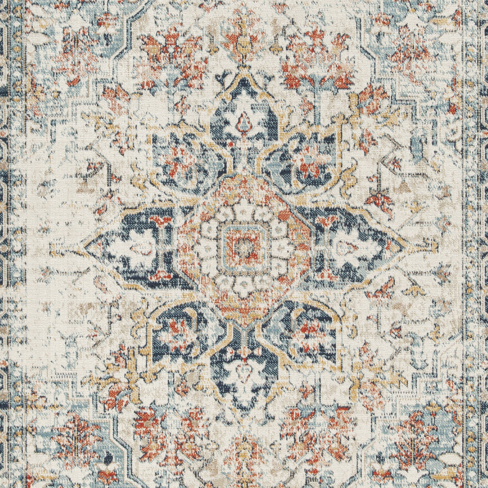 Jerry 5 x 7 Area Rug, Indoor Outdoor, Medallion, Polyester