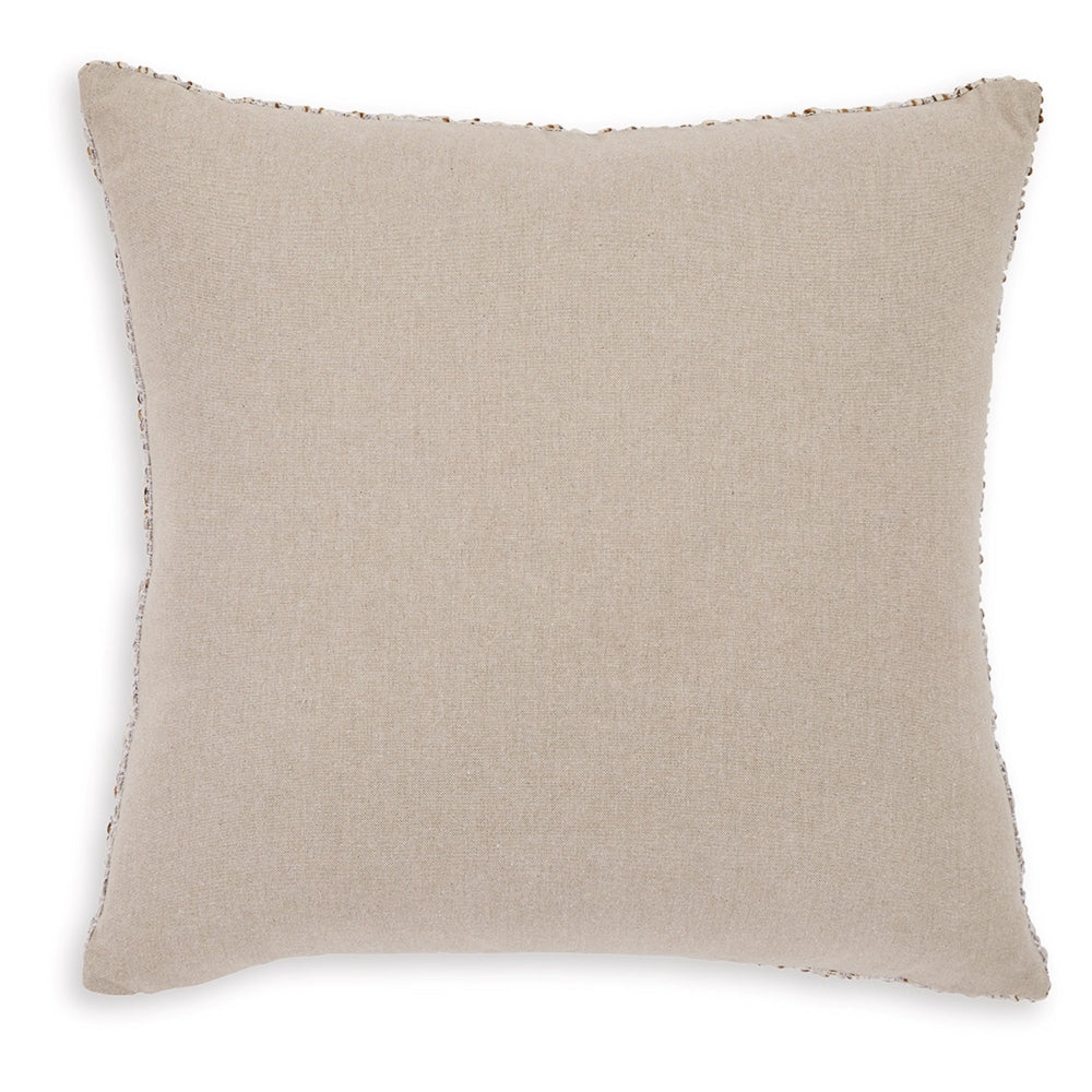 Lora 20 Inch Accent Pillow Set of 4, Textured Stripe Pattern, Ivory Gray