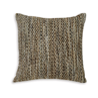 Nera 20 Inch Accent Pillow Set of 4, Distressed Chevron Pattern