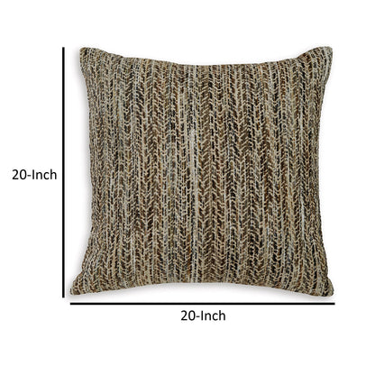 Nera 20 Inch Accent Pillow Set of 4, Distressed Chevron Pattern