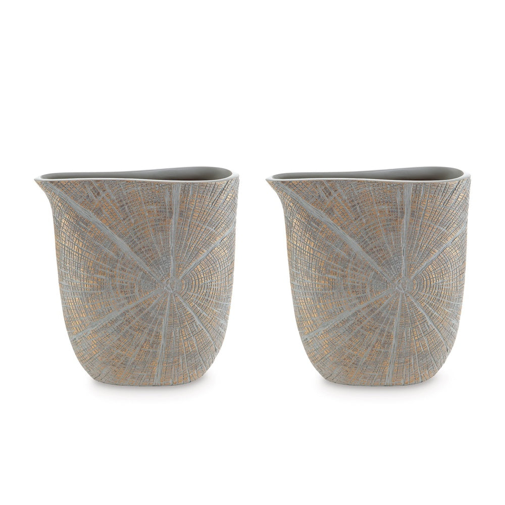 Denver Vase Set of 2, 11 Inch, Starburst Pattern