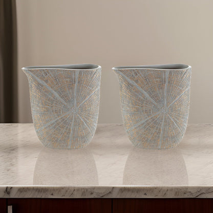 Denver Vase Set of 2, 11 Inch, Starburst Pattern