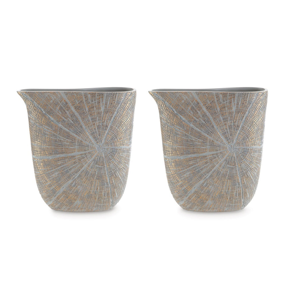 Denver Vase, Set of 2, 14 Inch, Starburst Pattern