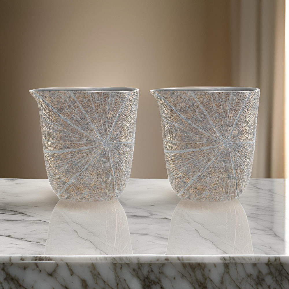 Denver Vase, Set of 2, 14 Inch, Starburst Pattern