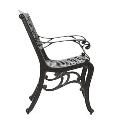 Toni Outdoor Armchair Set of 2, Cabriole, Scrolled Lattice Bronze Aluminium