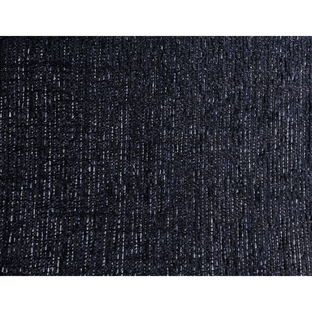 Levy Accent Chair, Navy Blue Polyester, Soft Plush Foam, Black Metal Frame