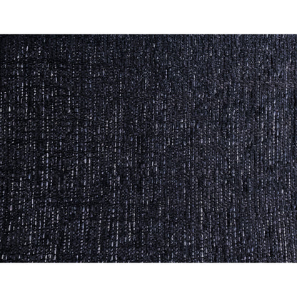 Levy Accent Chair, Navy Blue Polyester, Soft Plush Foam, Black Metal Frame