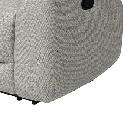 Gira Manual Recliner Chair with Contour Armrest, Wood Frame, Beige Fabric