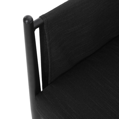 Jackie Outdoor Club Accent Chair, Black, Dark Gray Cushions, Aluminium