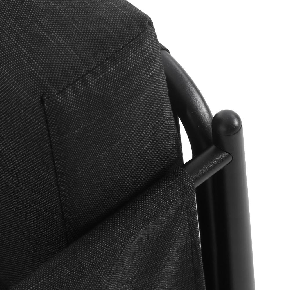 Jackie Outdoor Club Accent Chair, Black, Dark Gray Cushions, Aluminium