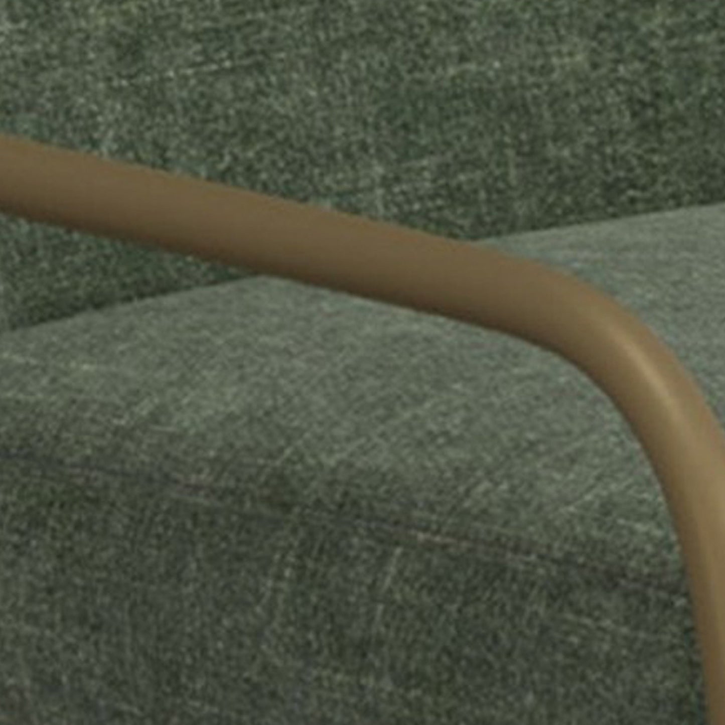 Suze Counter Height Chair, Arch Back, Gold Iron, Olive Green Polyester