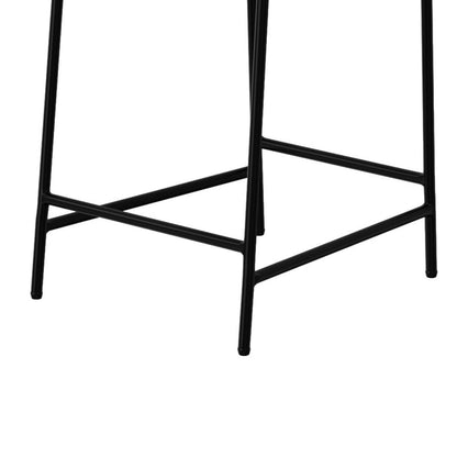 Reeve Counter Height Chair, Black Iron, Water-Resistant Beige Polyester