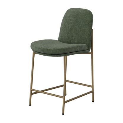 Revee Counter Height Chair, Iron, Water-Resistant Olive Green Polyester
