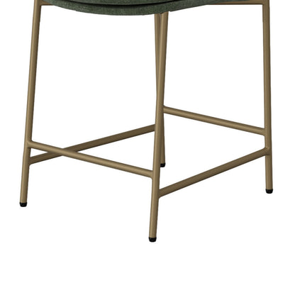 Revee Counter Height Chair, Iron, Water-Resistant Olive Green Polyester
