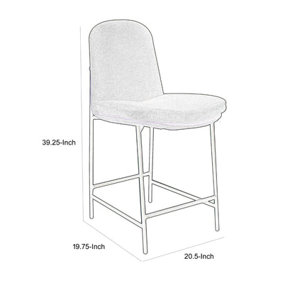 Revee Counter Height Chair, Iron, Water-Resistant Olive Green Polyester