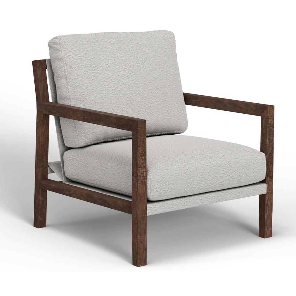 Tery Accent Chair, Lumbar Pillow, Transitional Pine Wood, Brown Polyester