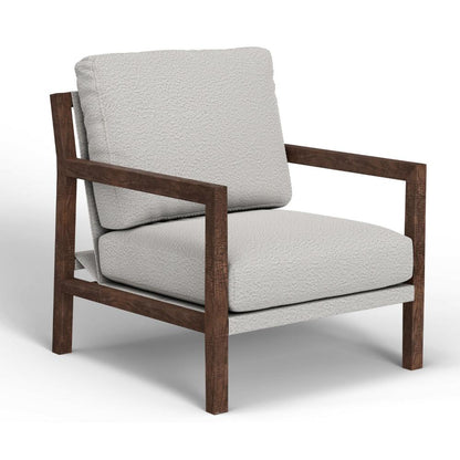 Tery Accent Chair, Lumbar Pillow, Transitional Solid Wood, Brown Polyester