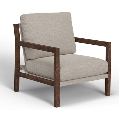 Tery Accent Chair, Lumbar Pillow, Transitional Pine Wood, Beige Polyester