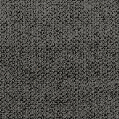 Tyna Ottoman, 27 Inch, Industrial Style Black Iron Legs, Gray Polyester