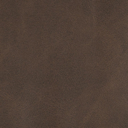 Tyna Ottoman, 27 Inch, Industrial Black Iron Legs, Hickory Brown Polyester
