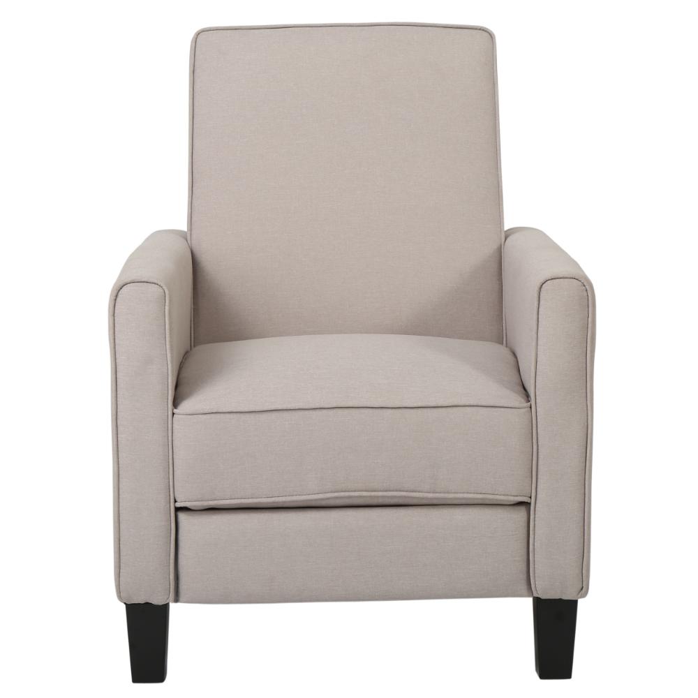 Zuca Pushback Recliner Chair, Black Wood, Premium Padded Beige Polyester