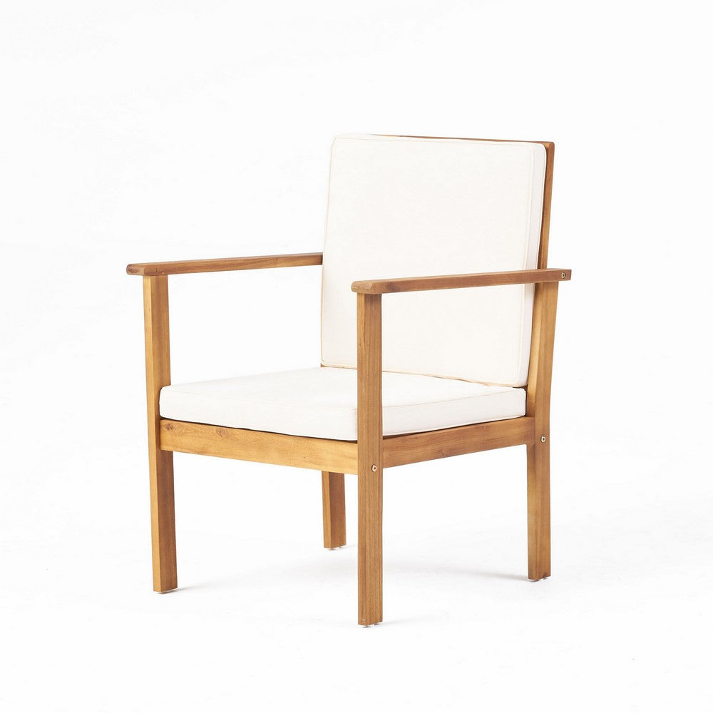 3pc Set with 2 Outdoor Club Chairs and Coffee Table in Acacia Wood