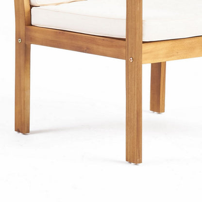 3pc Set with 2 Outdoor Club Chairs and Coffee Table in Acacia Wood