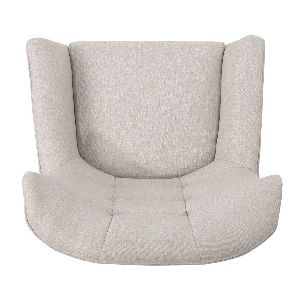 Ranie Accent Club Chair, Rubberwood Legs Wheat Button Tufted Polyester